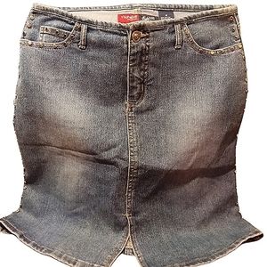 YOUNIQUE JEANS: JUNIOR JEANS SKIRT BLUE SIZE 16